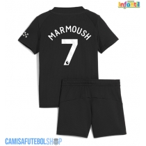 Camisa de time de futebol Manchester City Omar Marmoush #7 Replicas 2º Equipamento Infantil 2025-26 Manga Curta (+ Calças curtas)